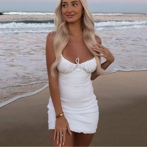 Princess polly white waffle dress